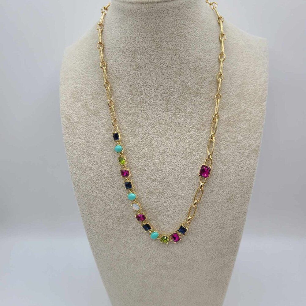 R J Graziano Multi Color Crystal Necklace - Picture 9 of 12